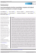 Cover page: Local groundwater decline exacerbates response of dryland riparian woodlands to climatic drought