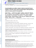 Cover page: A genome-wide association study of autism using the Simons Simplex Collection: Does reducing phenotypic heterogeneity in autism increase genetic homogeneity?