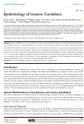 Cover page: Epidemiology of Invasive Candidiasis.