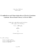 Cover page: Classification and Characterization of Exotic Quantum Systems: From Band Theory to Black Holes