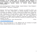 Cover page: Relating ‘to her Human Side’: a Grounded Theory analysis of cosmetologists’ and aestheticians’ relationships with clients in Black American beauty salons to inform sexual health interventions