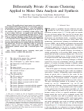 Cover page: Differentially Private K-means Clustering Applied to Meter Data Analysis and Synthesis