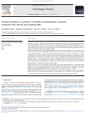 Cover page: Cerebral perfusion in posterior reversible encephalopathy syndrome measured with arterial spin labeling MRI