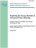 Cover page: Exploring the Energy Benefits of Advanced Water Metering: