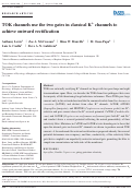 Cover page: TOK channels use the two gates in classical K+ channels to achieve outward rectification