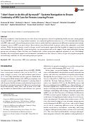 Cover page: "I don't have to do this all by myself": Systems Navigation to Ensure Continuity of HIV Care for Persons Leaving Prison.