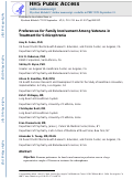 Cover page: Preferences for family involvement among veterans in treatment for schizophrenia.