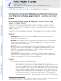 Cover page: HIV-transmission-related risk behavior in HIV+ African American men: Exploring biological, psychological, cognitive, and social factors