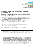 Cover page: Residential Pesticide Usage in Older Adults Residing in Central California