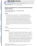 Cover page: Monkeys Preferentially Process Body Information While Viewing Affective Displays