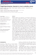 Cover page: Targeting potassium channels to treat cerebellar ataxia