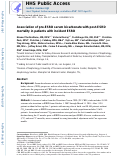 Cover page: Association of Pre-ESRD Serum Bicarbonate with Post-ESRD Mortality in Patients with Incident ESRD.