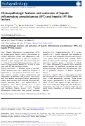 Cover page: Clinicopathologic features and outcomes of hepatic inflammatory pseudotumour (IPT) and hepatic IPT-like lesions.