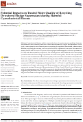 Cover page: Potential Impacts on Treated Water Quality of Recycling Dewatered Sludge Supernatant during Harmful Cyanobacterial Blooms