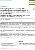 Cover page: Refining Target Volume Coverage After Parotidectomy for Cutaneous Squamous Cell Carcinoma: Omission of the Cervical Neck From the Radiation Field.