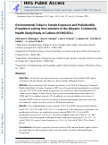 Cover page: Environmental tobacco smoke exposure and periodontitis prevalence among nonsmokers in the hispanic community Health Study/Study of Latinos