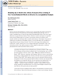 Cover page: Breaking Up Is Hard to Do, Unless Everyone Else Is Doing It Too: Social Network Effects on Divorce in a Longitudinal Sample