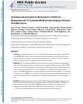 Cover page: Technique development of 3D dynamic CS‐EPSI for hyperpolarized 13C pyruvate MR molecular imaging of human prostate cancer