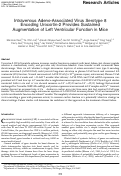 Cover page: Intravenous Adeno-Associated Virus Serotype 8 Encoding Urocortin-2 Provides Sustained Augmentation of Left Ventricular Function in Mice