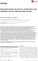 Cover page: Structural basis for proton conduction and inhibition by the influenza M2 protein