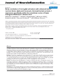 Cover page: Early correlation of microglial activation with enhanced tumor necrosis factor-alpha and monocyte chemoattractant protein-1 expression specifically within the entorhinal cortex of triple transgenic Alzheimer's disease mice