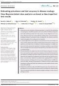 Cover page: Estimating prevalence and test accuracy in disease ecology: How Bayesian latent class analysis can boost or bias imperfect test results.