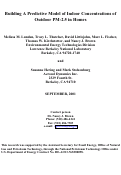Cover page: Building a predictive model of indoor concentrations of outdoor PM-2.5 
in homes