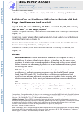 Cover page: Palliative Care and Health Care Utilization for Patients With&nbsp;End-Stage Liver Disease at the End of Life