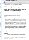 Cover page: Racial and Ethnic Differences in the Prevalence of Depressive Symptoms Among U.S. Nursing Home Residents