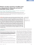 Cover page: Nuclear envelope expansion in budding yeast is independent of cell growth and does not determine nuclear volume