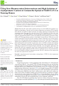 Cover page: Using Non-Pharmaceutical Interventions and High Isolation of Asymptomatic Carriers to Contain the Spread of SARS-CoV-2 in Nursing Homes