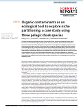 Cover page: Organic contaminants as an ecological tool to explore niche partitioning: a case study using three pelagic shark species.