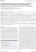 Cover page: Assessing Metabolic Differences Associated with Exposure to Polybrominated Biphenyl and Polychlorinated Biphenyls in the Michigan PBB Registry.