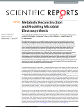 Cover page: Metabolic Reconstruction and Modeling Microbial Electrosynthesis