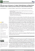 Cover page: Effectiveness of Intensive Cardiac Rehabilitation in High-Risk Patients with Cardiovascular Disease in Real-World Practice