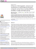 Cover page: Influences of demographic, seasonal, and social factors on automated touchscreen computer use by rhesus monkeys (Macaca mulatta) in a large naturalistic group