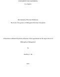 Cover page: Discriminatory Diversity Definitions: The Ironic Consequences of Managerial Diversity Conceptions