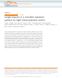 Cover page: Jungle Express is a versatile repressor system for tight transcriptional control