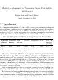 Cover page: Market Mechanisms for Financing Green Real Estate Investments