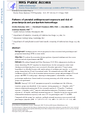 Cover page: Patterns of prenatal antidepressant exposure and risk of preeclampsia and postpartum haemorrhage