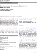 Cover page: Drowned carbonate platforms in the Bismarck Sea, Papua New Guinea