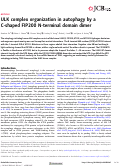 Cover page: ULK complex organization in autophagy by a C-shaped FIP200 N-terminal domain dimer