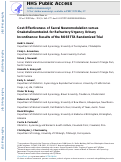 Cover page: Cost-Effectiveness of Sacral Neuromodulation versus OnabotulinumtoxinA for Refractory Urgency Urinary Incontinence: Results of the ROSETTA Randomized Trial.