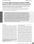 Cover page: Ion channel TRPV1-dependent activation of PTP1B suppresses EGFR-associated intestinal tumorigenesis