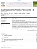 Cover page: The beneficial effects of the herbal medicine Di-huang-yin-zi (DHYZ) on patients with ischemic stroke: A Randomized, Placebo controlled clinical study