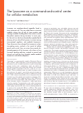 Cover page: The lysosome as a command-and-control center for cellular metabolism