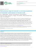 Cover page: Deforestation impacts network co-occurrence patterns of microbial communities in Amazon soils