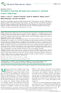 Cover page: Workplace learning through peer groups in medical school clerkships.