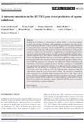 Cover page: A missense mutation in the KCNE4 gene is not predictive of equine anhidrosis.