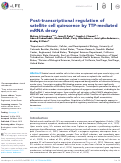 Cover page: Post-transcriptional regulation of satellite cell quiescence by TTP-mediated mRNA decay